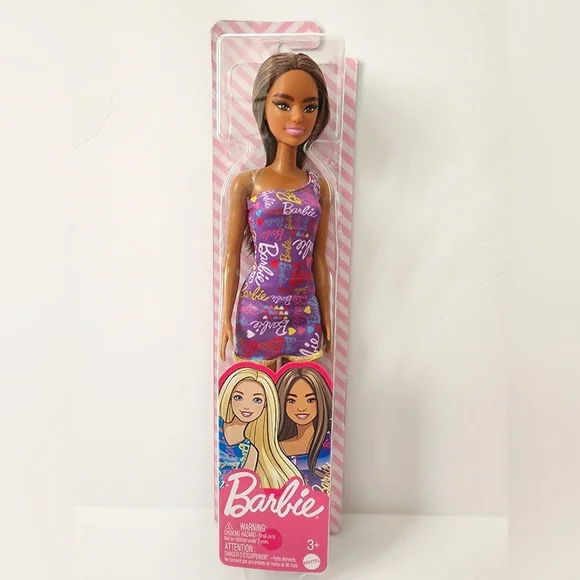 NRFB, NIB Barbie Teresa Doll with Purple Dress with Barbie Logo. - Picture 1 of 9